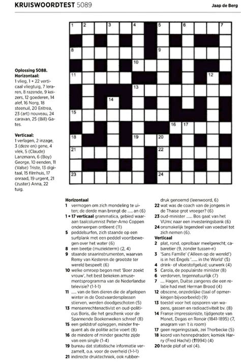 kruiswoordtest|Kruiswoordpuzzel .